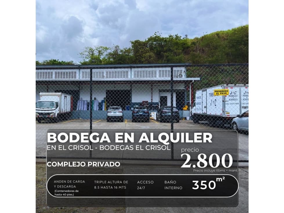 BODEGA EN ALQUILER EL CRISOL - 1